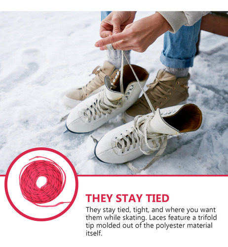 1 Par De Cordones De Poliéster Para Hielo, Cordones De Cera,