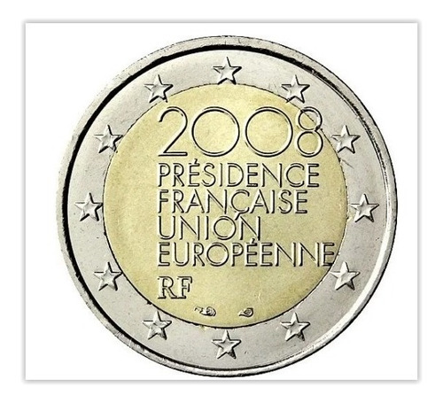 Moeda França - Presidência União Europeia - 2 Euros 2008 (Usado)