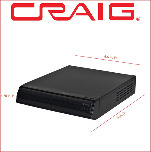 Craig Compact Player Con Remoto (cvd512a), Sin Conexión Hdmi