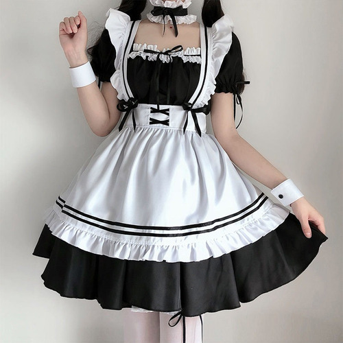 Disfraces De Sirvienta Lolita Vestido Anime Japonés Cosplay