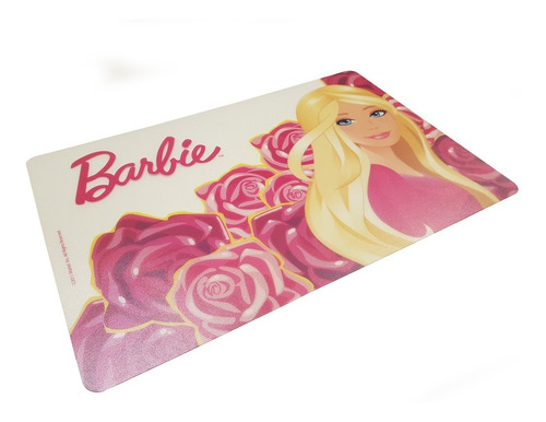 Mantel Individual Pvc 28 X 43 Cm Pvc Barbie Rosas Transparen