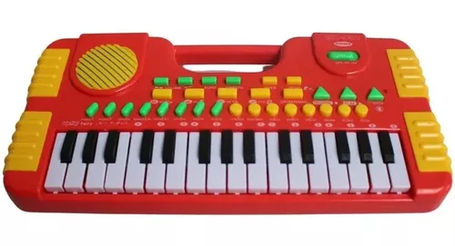 Teclado Infantil Vermelho 31 Teclas Reproduz e Grava Envio Imediato!