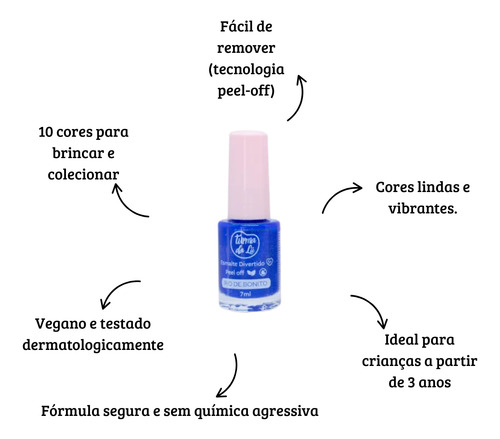 Esmalte Infantil Divertido Turma Da Lú Base D'água - Cores