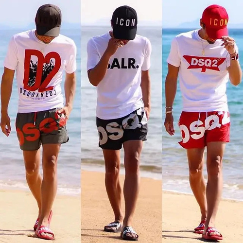 Pantalones De Playa Transpirables De Verano Dsq2 Para Hombre