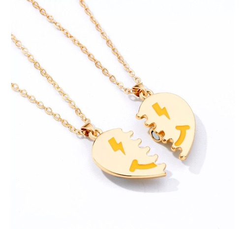 Imagen 3 de 5 de Pack Collar Corazón Pareja 2 Unids Regalo Especial Amor