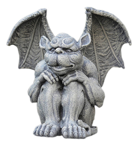 Estatuilla De Estatua De Gárgola De El 17x12x17cm Gris