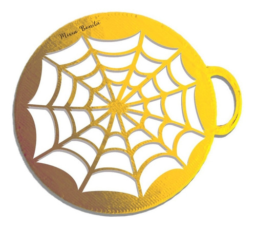 Halloween Stencil Tela Araña Cafe Reposteria Decoración 8cm