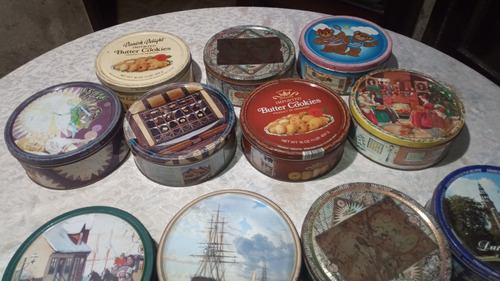 Latas De Galletitas Danesas Vacías Usadas