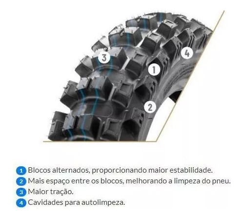 Pneu 110/100-18 Borilli Exc Soft Infinity Crf 230 Ktm Xr 250