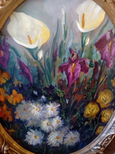 Pintura Antigua Floral