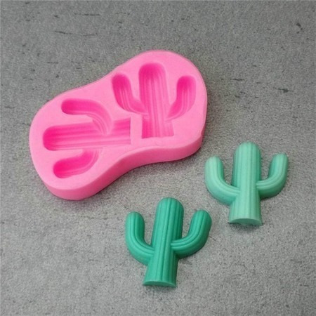 Molde De Silicone Cactos Biscuit Pasta Americana