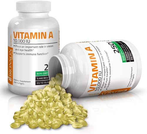 Vitamina A 10000 Iu Bronson 250 Cápsulas Blandas