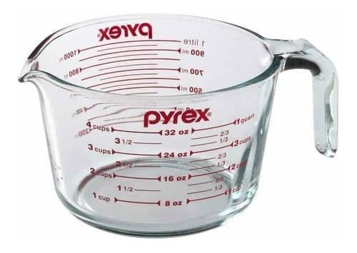 Jarra Medidora Basic 1 L Vidrio Templad Pyrex D Casa Valente