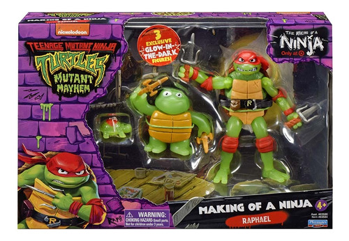 Tortugas Ninja Making Of A Ninja Rafael 3 Figuras Playmates