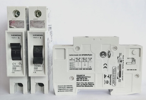 Disjuntor Unipolar 5sx1 1 C1 Siemens Original (cód: 6937)