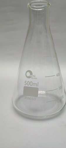 Erlenmeyer  De Vidrio De 250 Ml, Omnilab X 10 Unidades