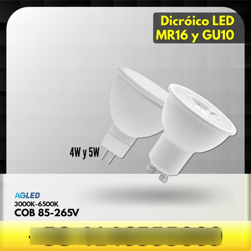 Dicroico Led Cob 4w Mr16 6500k 110v Modelo B