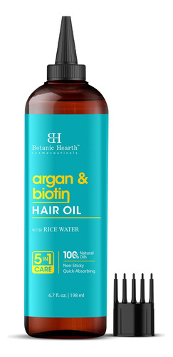 Aceite Capilar Botanic Hearth, Argán Y Biotina, 200 Ml, Fort