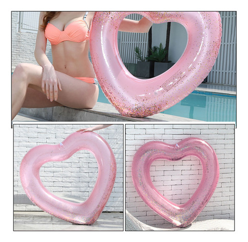 Anillos De Natación Inflables En Forma De Corazón, Flotador