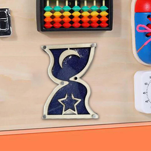 2 Montessori Busy Board Reloj De Arena Juguete Azul Oscuro