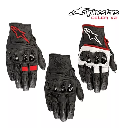 GUANTES MOTO ALPINESTAR CUERO CELER ROJO VERDE – Importaciones Pegaso