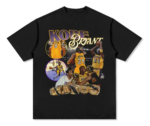 Camiseta De Algodón De Manga Corta Con Estampado Kobe