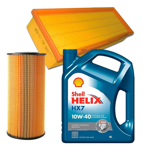 Kit Filtros Aceite Y Aire + Shell Hx7 10w40 Vw Polo 1.9 Tdi