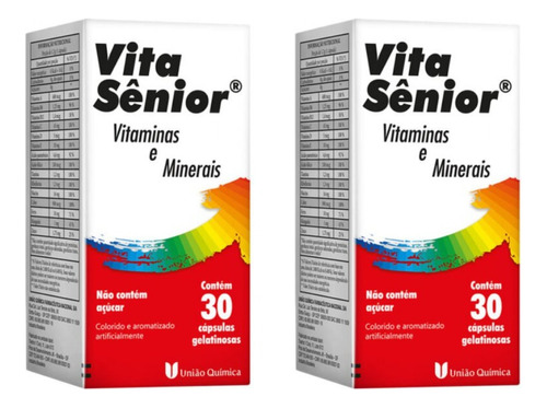 Kit 2x Vita Sênior 30 Cps Gelatinosas Vitaminas E Minerais