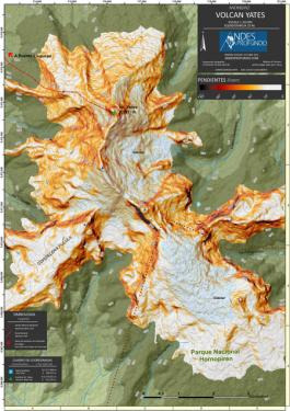 Mapa Volcán Yates Andes Profundo Talla: Unidad