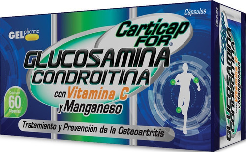 Glucosamina Condroitina Vitamina C Y Manganeso Carticap C/60 Sabor No