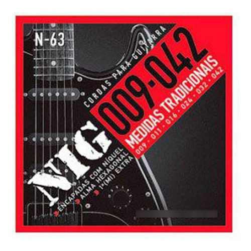 Encordoamento Para Guitarra Eletrica Nig 009/042 N63