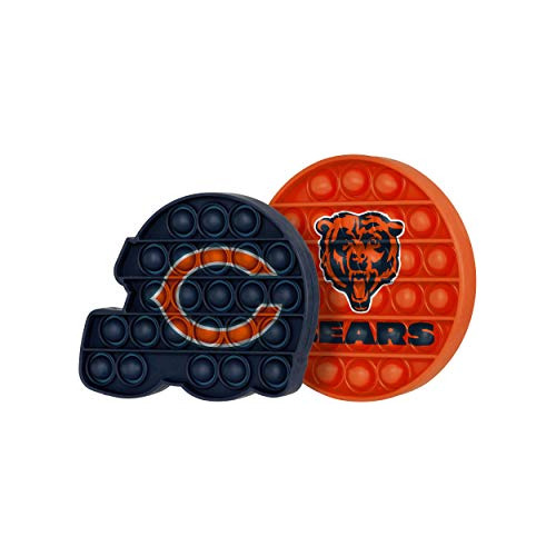 Chicago Bears Nfl 2 Pack Helmet & Circle Push-itz Fidget