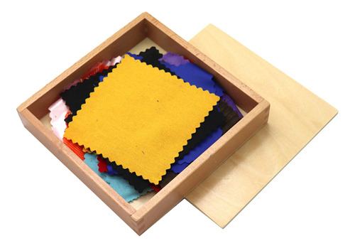 Caja De Tela Montessori, Caja De Madera Con 24 Telas Para