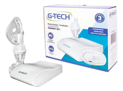 Nebulizador E Inalador Bivolt Super Flow Compact Dc1 G-tech Branco