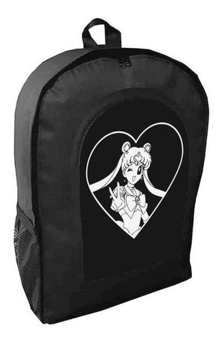 Mochila Negra Sailor Moon Adulto / Escolar T20