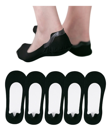 ~ Calcetines Invisibles Antideslizantes Con Forro De Corte