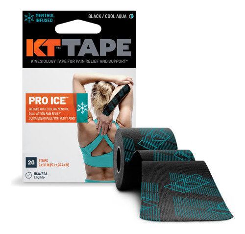 Kt Tape, Pro Ice, Cinta De Kinesiologia Con Infusion De Ment