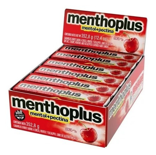 Pastillas Menthoplus Cherry Pack X 12un