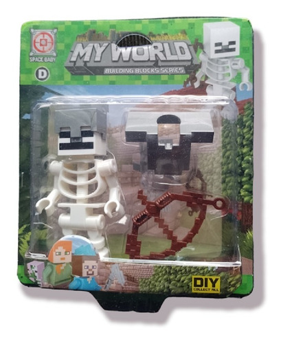 My World D Skeleton Muñeco Figura 8cm Bloque X Unidad