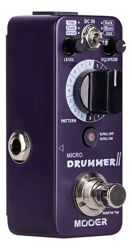Pedal Mooer Drummer Mdm2 Preto Tap Tempo Com