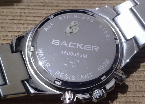 Relógio Backer Cronógrafo - Máquina Seiko - Completo