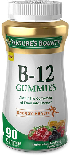 Natures Bounty B12 Gomitas Energia Salud 