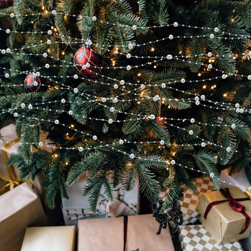 Colgante De Cuentas Navideñas Hecho A Mano, 1 Rollo, Cadena