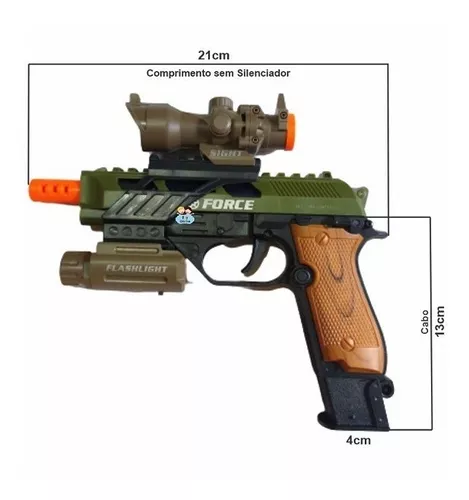 Uma Pistola De Brinquedo Preto Com Um Silenciador. Armas Infantis. Sobre Um  Fundo Branco Isolado Imagem de Stock - Imagem de disparar, incêndio:  214034477