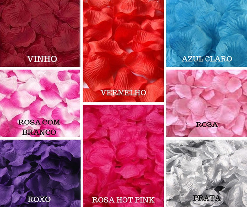 Imagem 2 de 4 de Pétalas De Flor Artificiais Rosa Cor Boda Kit Várias Cores