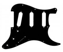 Escudo Guitarra Strato Preto Sólido 1 Camada Frete Grátis