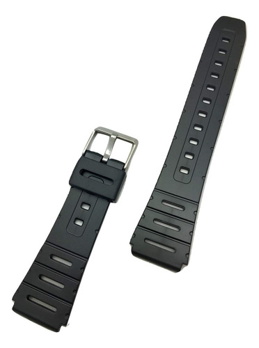 Banda De Reloj De Hule Negro De 20 Mm Material Pvc Resiste