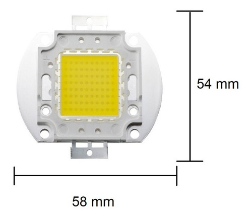 Pack 3 Chip Led 50w Cob Para Repuestos De Foco