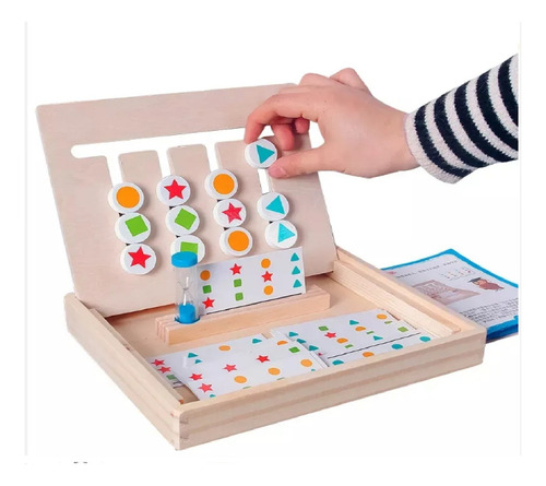Juego Lógico De Madera Clasificación Forma Color Didáctico