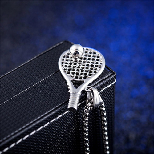 Collar Con Colgante De Raqueta De Tenis Para Hombres Y Mujer